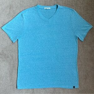 Men's Blue V-Neck T-Shirt